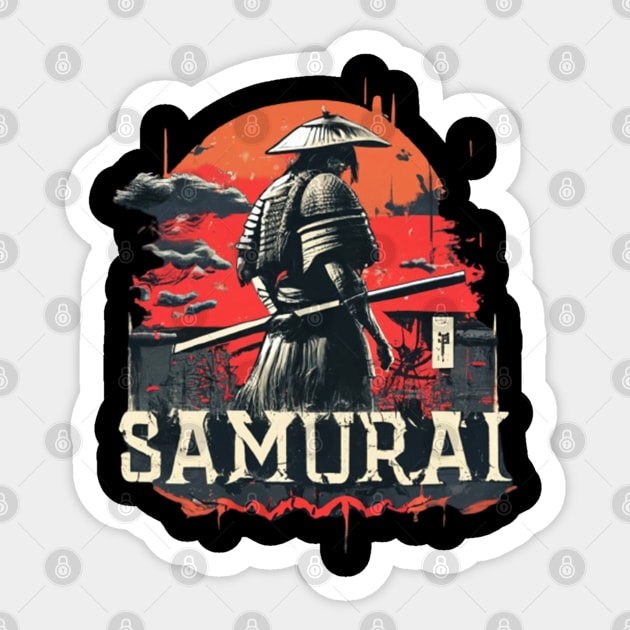 Samurai Sticker by Scar